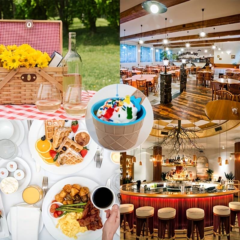 Set of 3 Cream Cups Set With Spoon, Daily Merchandise Plastic Bowl, DIY Ice Cone Dessert Bowl, Tableware Reusable Bowls Spoons Set Set of 3 Cream Cups Set With Spoon, Daily Merchandise Plastic Bowl, DIY Ice Cone Dessert Bowl, Tableware Reusable Bowls Spoons Set